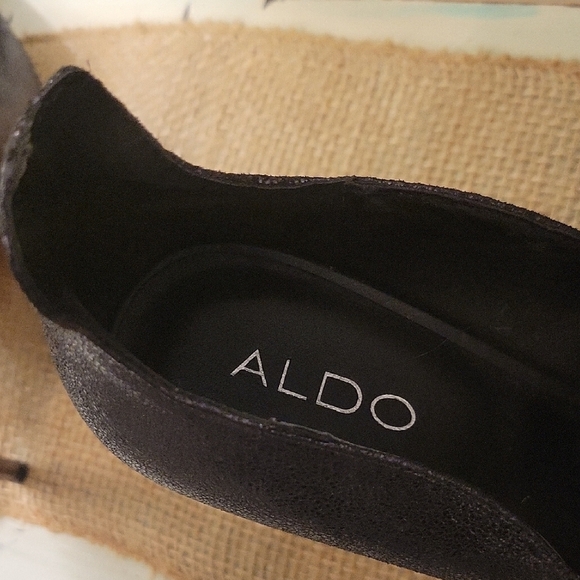 Aldo Shimmering Black High Stiletto Heels Womens Size 10, Party, Career - Picture 2 of 7